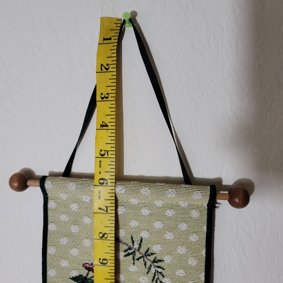 Vtg NEVER ENOUGH THYME Tapestry Bell Pull By Manual Woodworkers Weavers USA - Picture 13 of 15